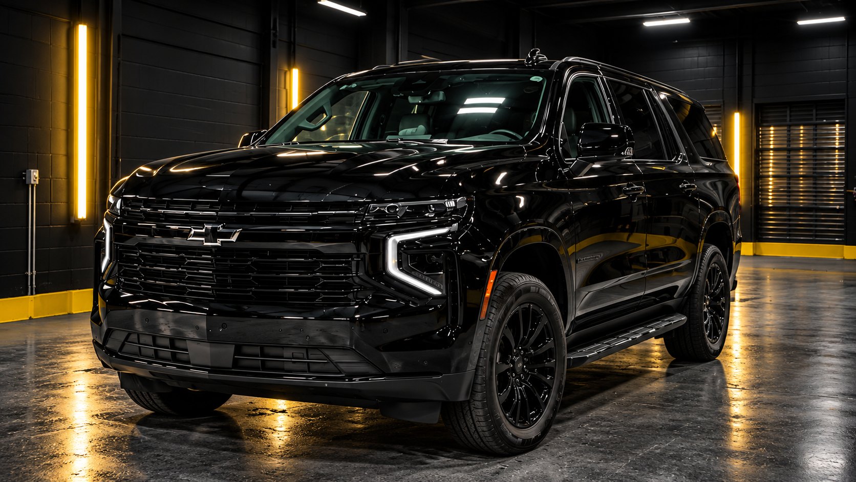 Black SUV with darkened trim in an image based on the Valoriz poster.
