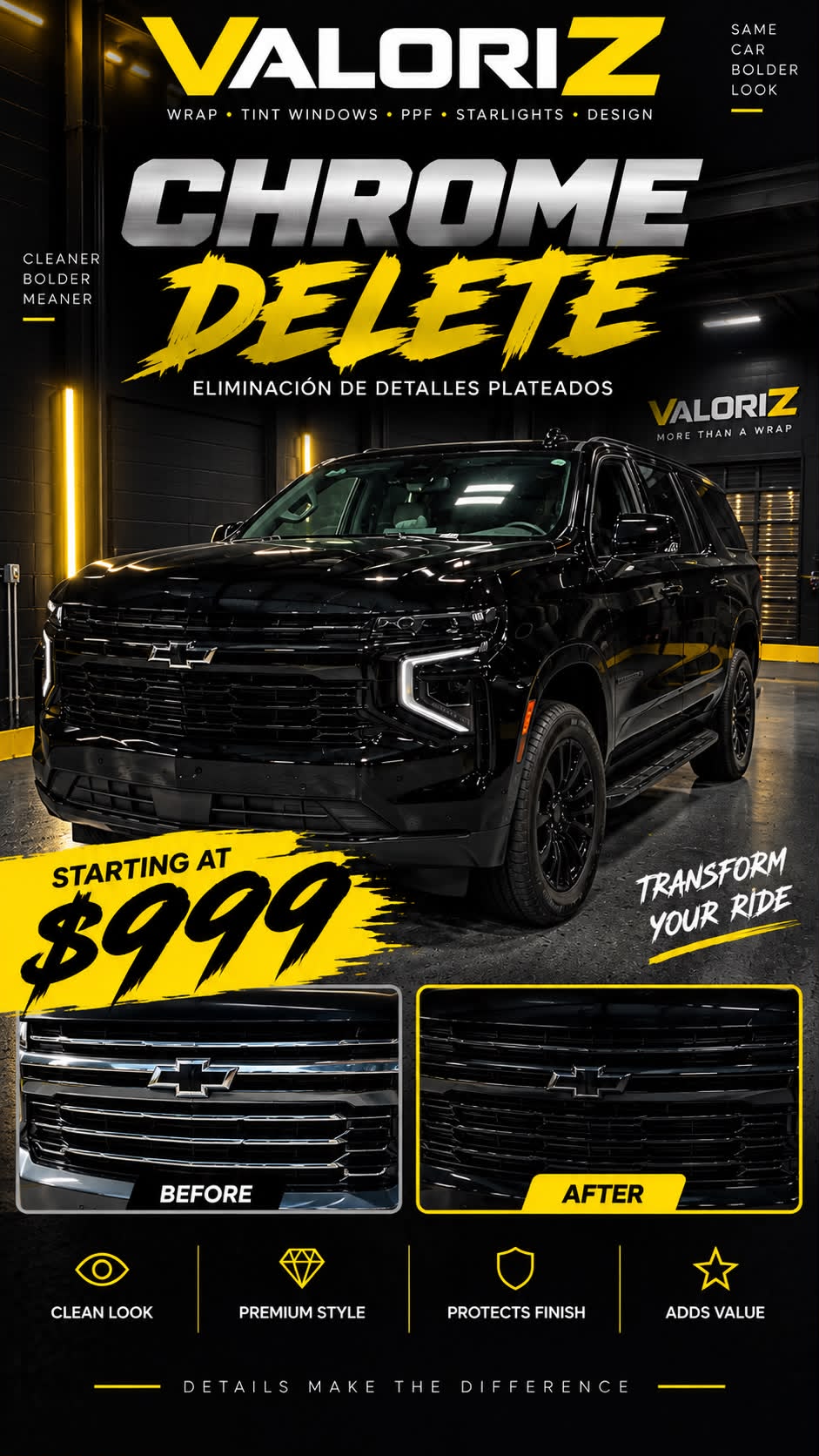 Original Valoriz promotion: Chrome delete