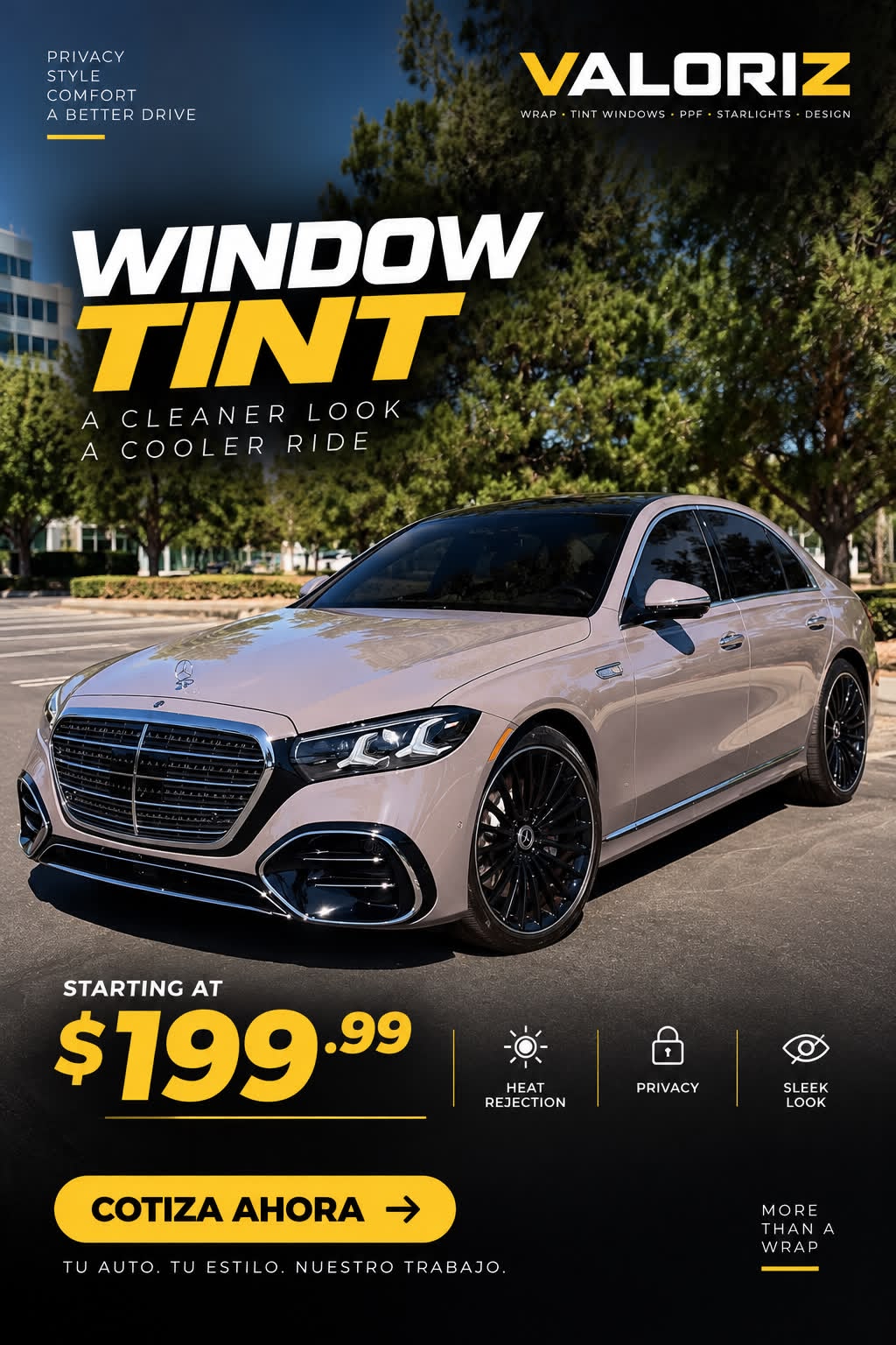 Original Valoriz promotion: Window tint